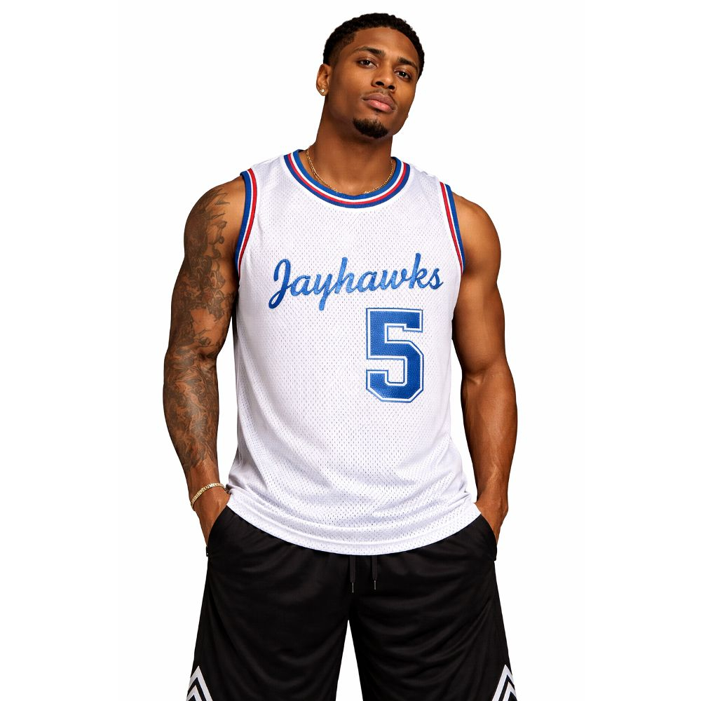 White Mesh Performance Basketball Jersey